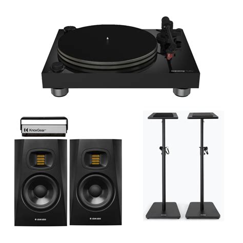 Reloop Turn 7 Premium HiFi Turntable With T5V Monitors Pair Stands