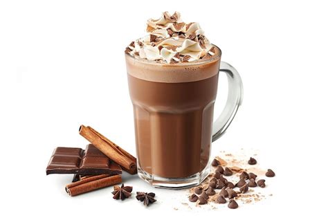 Photography Of Hot Chocolate On White Background Premium AI Generated Image