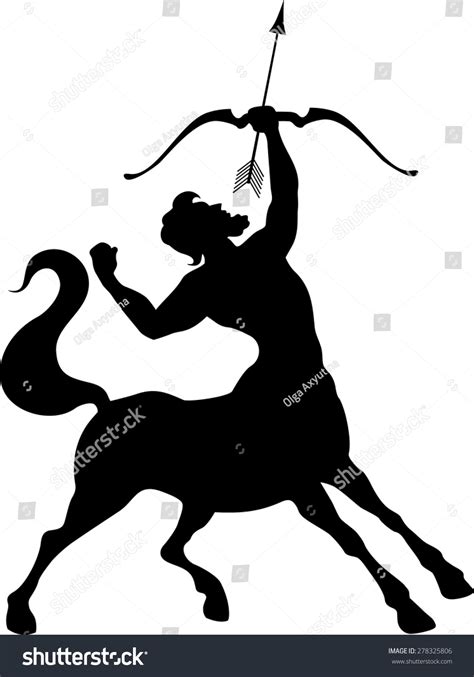 Sagittarius Silhouette Stock Vector Illustration Shutterstock