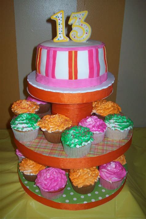 13th Birthday Cupcake Tower