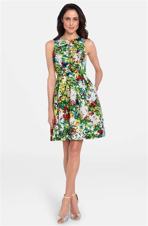 Catherine Catherine Malandrino Fawn Floral Print Fit And Flare Dress