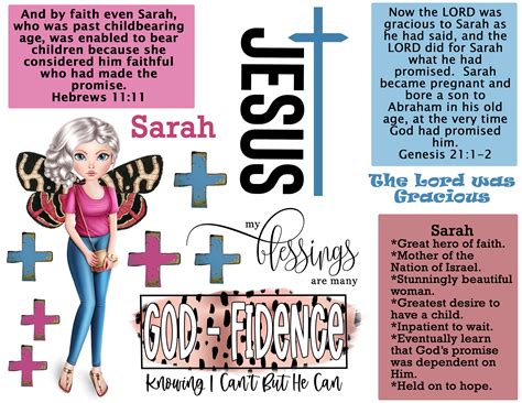Bible Journaling Printable Sarah Genesis 21 1 2 Prayer Etsy