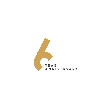 6 Anniversary Vector Design Images, 6 Year Anniversary Vector Template ...