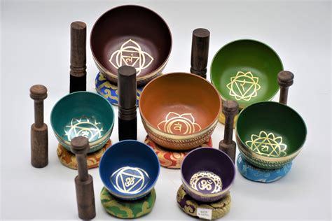 Set Of Seven Chakra Color Singing Bowl From Nepal Tibetan Etsy Singapore