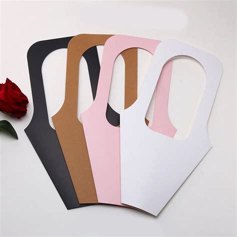 Portable Kraft Paper Flowers Bag Flowers Wrapping Gift Flower Packaging