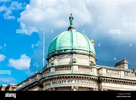 Royal Society of Edinburgh building dome details in clear weather Stock ...