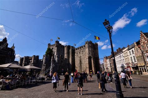 Gante Bélgica agosto de 2019 El Gravensteen es el castillo de los