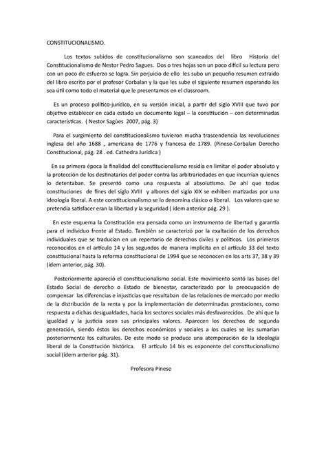 Resumen Constitucionalismo CONSTITUCIONALISMO Los Textos Subidos De