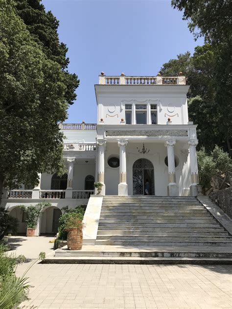 Visit Villa Lysis, a historical villa that clings to the cliffs atop ...