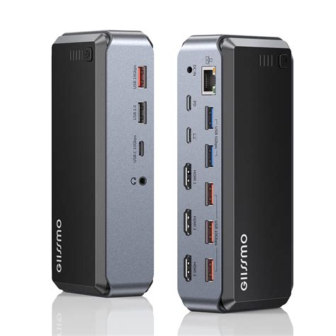 Snapklik USB C Docking Station Triple Monitor GIISSMO 15IN1