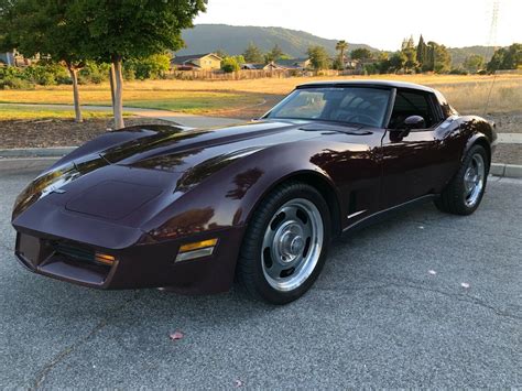 Burgundy 1980 Chevy Corvette Has Been a T-Top California Garage Queen ...