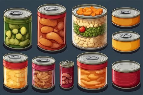 Premium Photo Different Types Of Canned Food Illustration