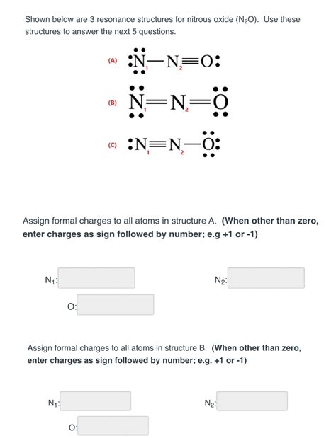 Solved Shown below are 3 resonance structures for nitrous | Chegg.com