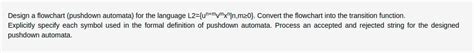 Solved Design A Flowchart Pushdown Automata For The Chegg
