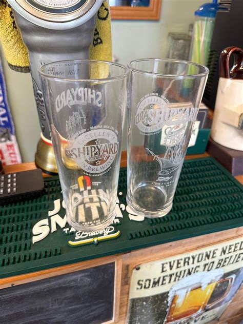 Shipyard American Pale Ale Pint Glasses X Beer Lager Glass Mancave