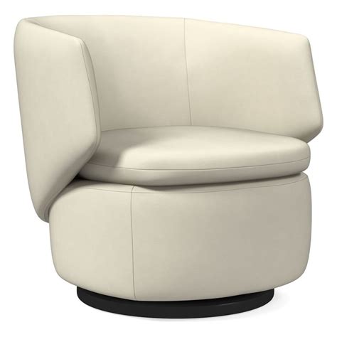 West Elm Crescent Swivel Chair Aptdeco