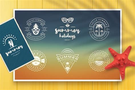 Summer Holidays Badges Photo Overlays Summer Holiday Badge