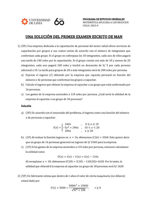 E Solucion E Programa De Estudios Generales Matemtica