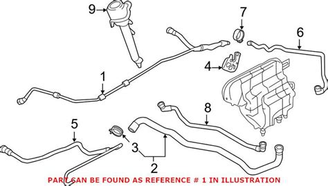 BMW Engine Coolant Overflow Hose Genuine BMW Genuine BMW 17127599571