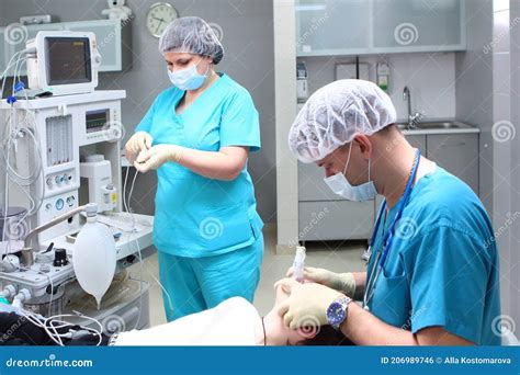 Introduction Of The Child Into Anesthesia Preparing For Surgery