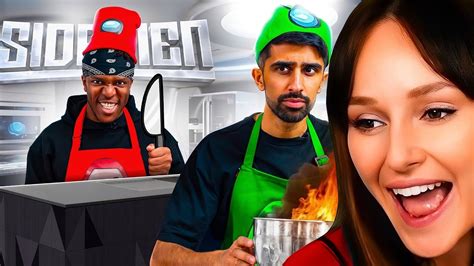 Freya Reacts To Sidemen Among Us Cooking Challenge Youtube