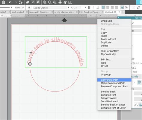 How To Make Text Curve In Silhouette Studio V Step Tutorial