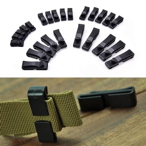 Pcs Webbing Buckle Strap Belt End Clip Adjust Keeper Tactical Backpack