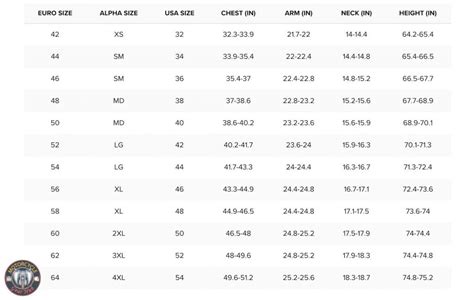 A Photograph Showing The Official Sizing Chart Of The Dainese Super