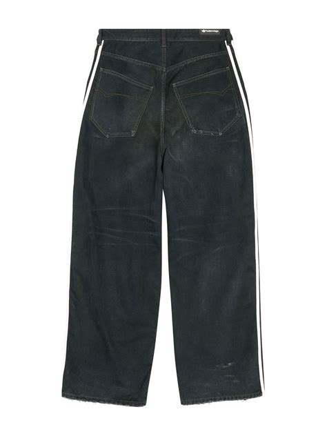 Balenciaga X Adidas Side Stripe Straight Leg Jeans Farfetch