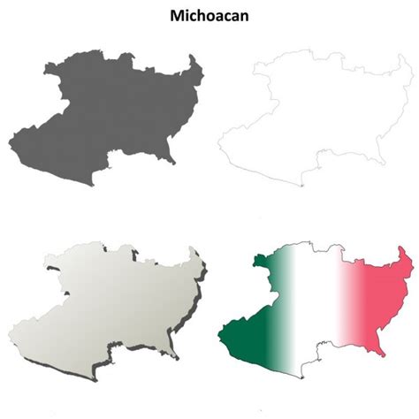 Mapa Michoacan Vector Gráfico Vectorial Imágenes De Mapa Michoacan