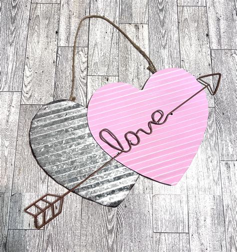 Diy Dollar General Valentine Hearts Make Over Word And Home