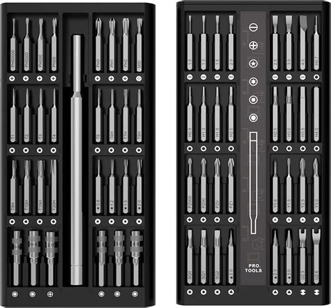 Tournevis de precision set 63 en 1 avec boîte d organisation tournevis