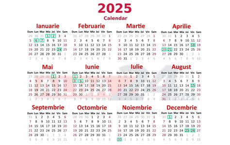 Zile Libere și Minivacanțe în 2025 Calendarul Complet Cu Sărbătorile