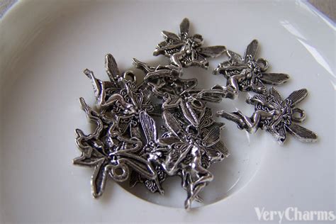 Pcs Antique Silver Naked Fairy Charms Size X Mm A Etsy