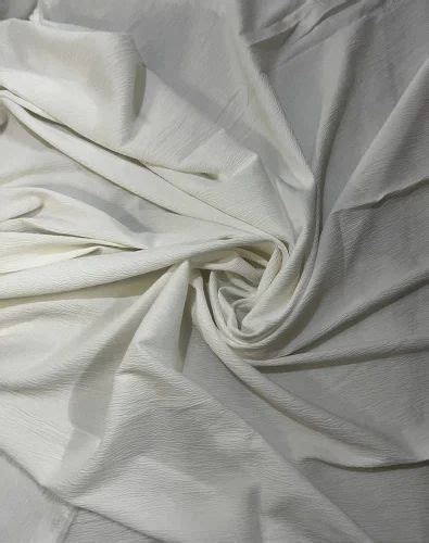 White Plain Polyester Fabric At Rs Meter Denier Polyester In Surat