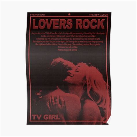 "TV Girl Lovers Rock" Poster for Sale by lgsketches | Redbubble