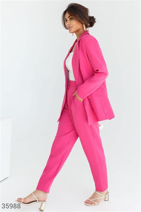 2 Piece Blazer Trouser Suit For Women Pink Pantsuit Women Etsy Canada