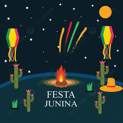 Hand Drawn Festa Junina Vektor Gratis Tradisional Festa Junina Latar