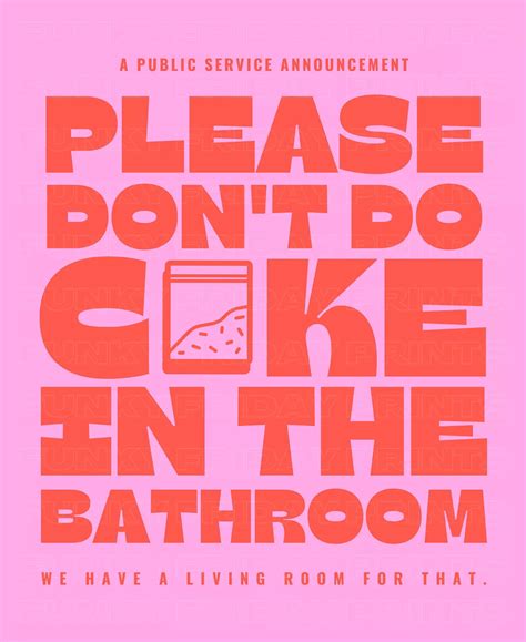 Our Funny And Retro Please Don T Do Coke In The Bathroom Wall Poster