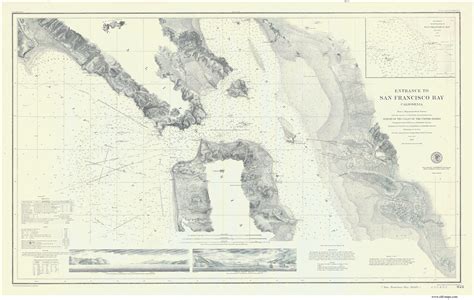 Entrance To San Francisco Bay 1887 Old Map Nautical Chart Pc Harbors