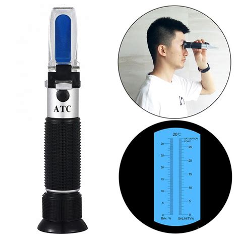 2 In 1 4 32 Brix 0 28 Brix 0 28 Salinty Brix And Refractometer วัด