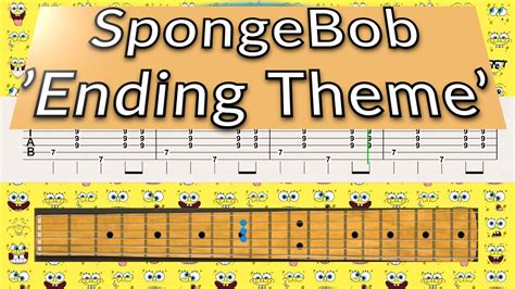 Spongebob Ending Theme Guitar Tab Playalong Youtube