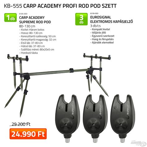 CARP ACADEMY Profi Rod Pod szett KB 555 Haldorádó horgász áruház