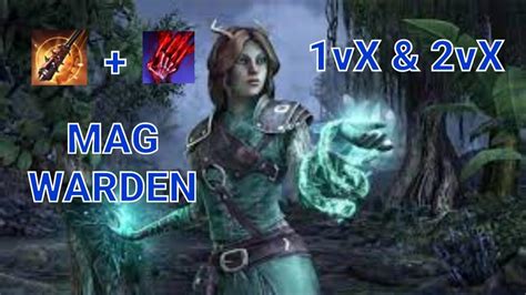 ESO PvP MAGICKA WARDEN 1vX 2vX OUTNUMBERED Deadland YouTube