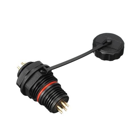 Sp16 Ip68 Waterproof Connector Male Plug And Female Socket 5 Pin Panel Mount Wire Cable Connector