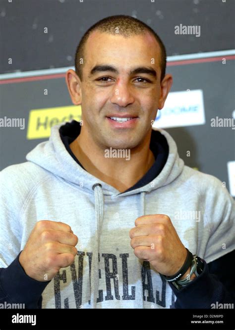 Astralian Middleweight Boxers Sam Soliman Poses During A Press Conference In Duesseldorf