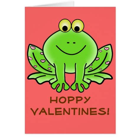 Love Frog Funny Greeting Hoppy Valentines Day Card Zazzle