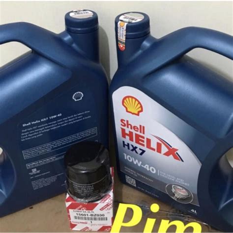 Jual Oli Mesin Shell Helix Hx W L Paket Filter Oli Agya Ayla