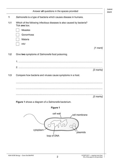 Gcse Biology Past Paper 2 Edexcel Image To U