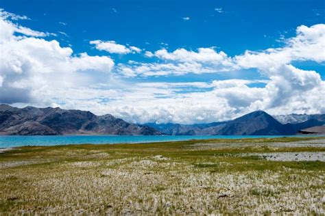 Pangong Lake View From Between Kakstet And Chushul In Ladakh Jammu And